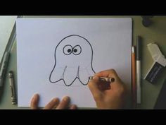 how to draw a cute ghost for halloween easy cartoon ghost drawing tutorial