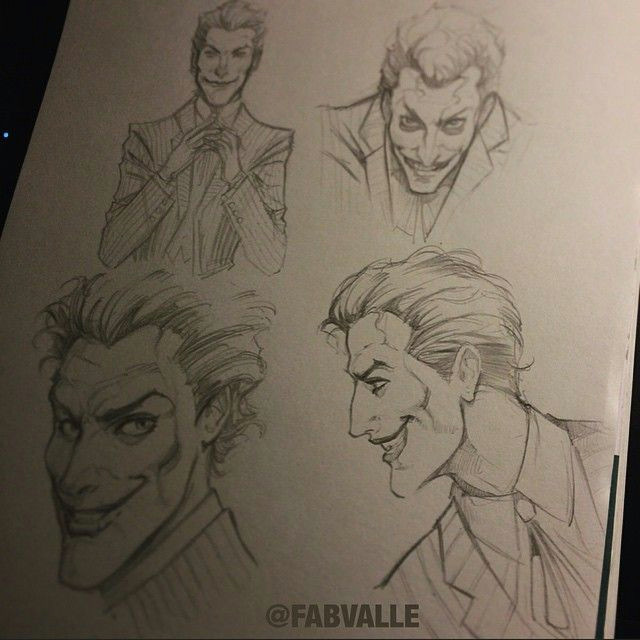 joker poses study pencil sketch fabiovalleillustrations joker sketch comics batman drawing art dccomics