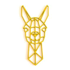 geometric llama head wall art animal wooden wall hanging wall decor home