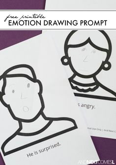 free printable emotion drawing prompt