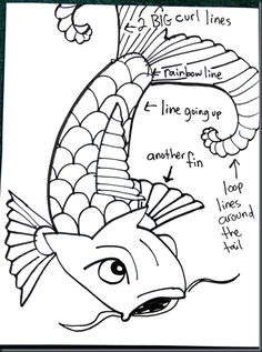 5th and 6th grade how to draw a koi smart class blog koi fish drawing