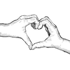 heart hands by karl addison holding hands drawinghand