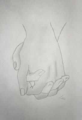 holding hands drawing mas
