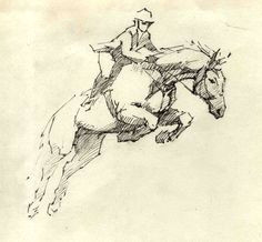original drawing pen on paper horse rider jumping by verabondare horse drawings my drawings