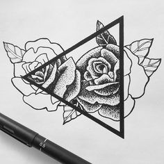 image result for drawing ideas tattoo feminina triangle tattoos geometric flower tattoos geometric
