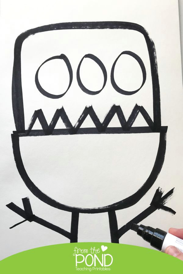 funny monster directed drawing kindergarten ideas art projects directed drawing drawings