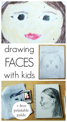 drawing faces for kids plus a free printable guide