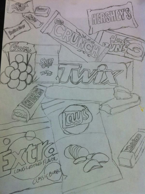 sketchbook junk food fill the page with junk food any medium by sasha