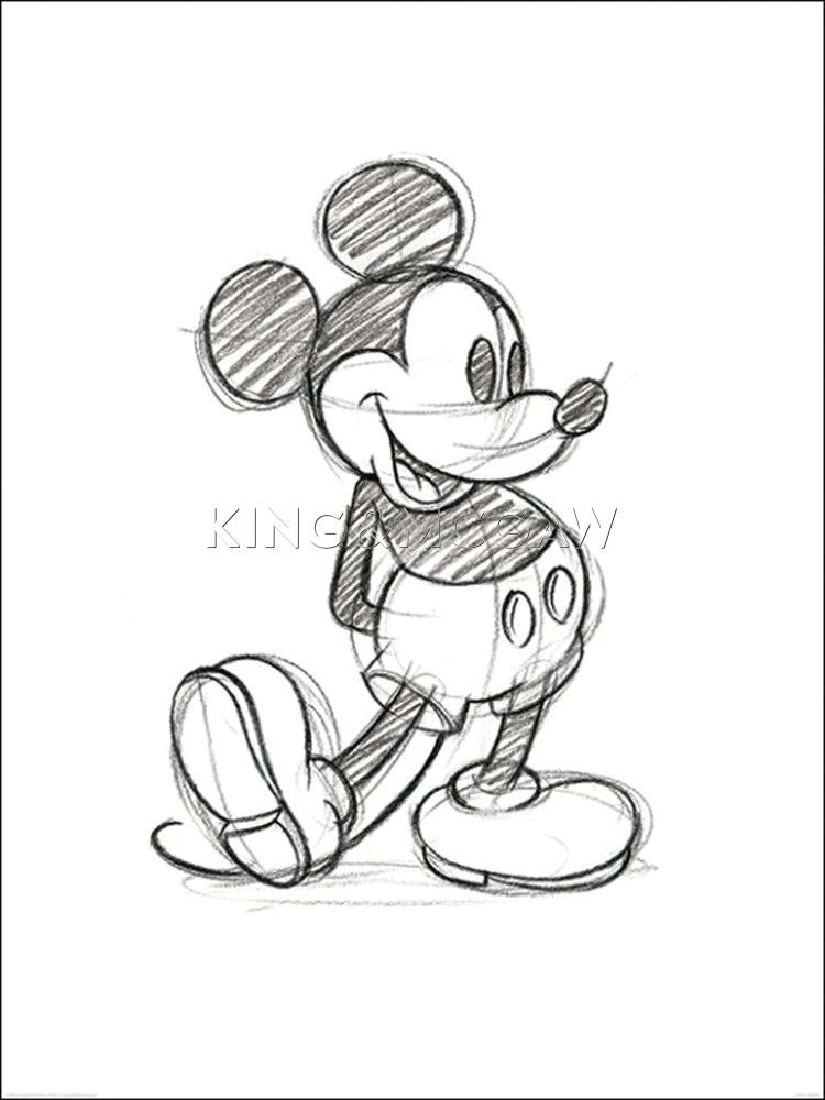 mickey mouse sketched art print by disney at king mcgaw