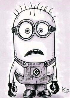 minion art design cartoon drawings cartoon art minion sketch minion drawing