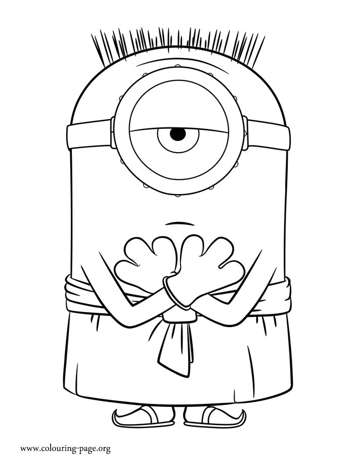 enjoy with this free minions movie coloring page in this picture stuart is dressed as an egyptian minion classroom ideas pinterest ausmalen