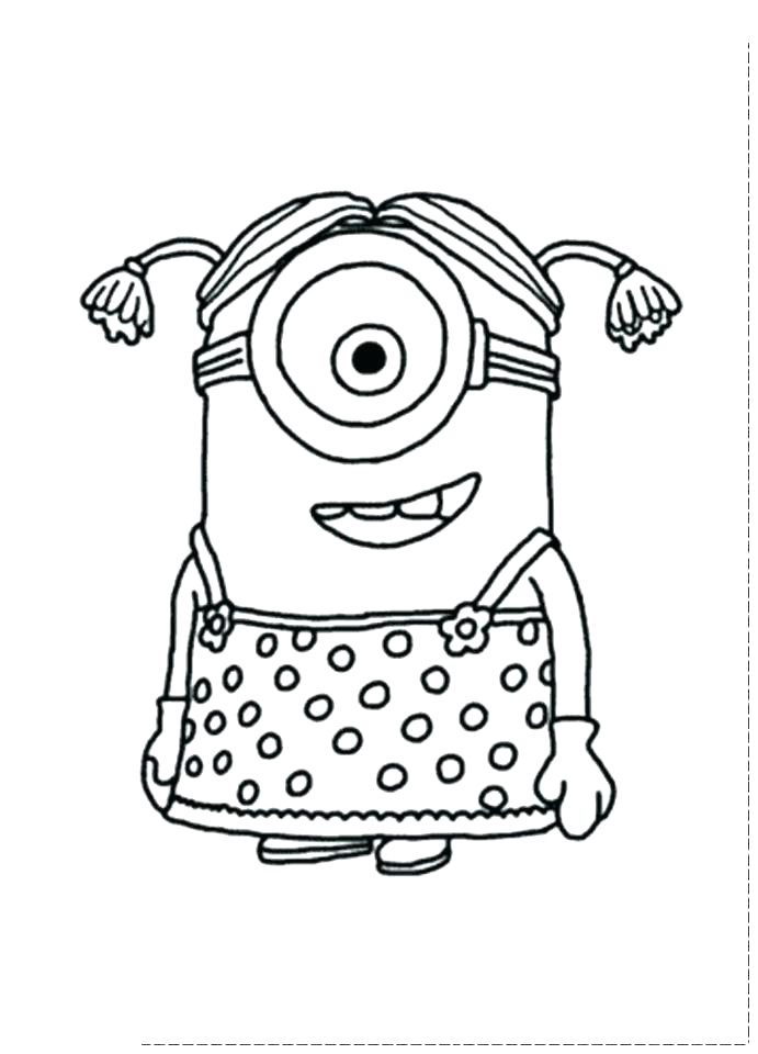 minion dessin frais baby minions coloring pages minion girl drawing at getdrawings
