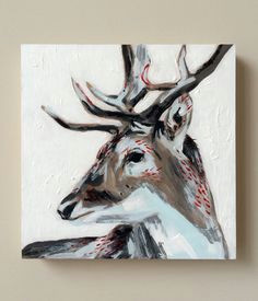 deer painting the spirit deer by moderncabinbyew on etsy deer paintings canvas paintings