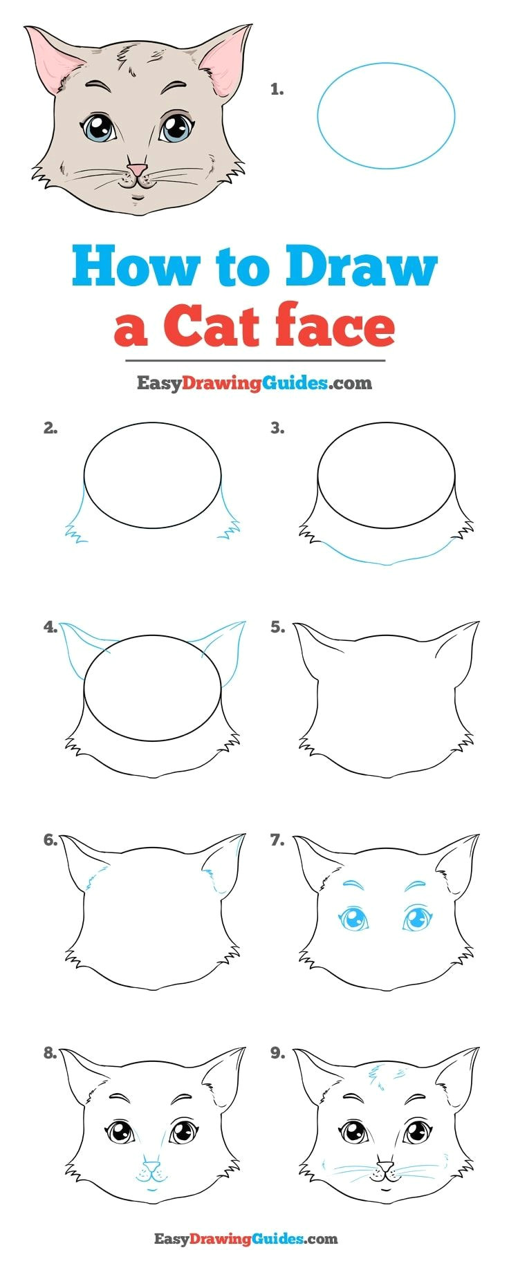 how to draw a cat face really easy drawing tutorial drawing ideas pinterest cat face drawings and tutorials