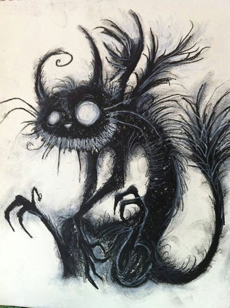 spooky kitty estilo tim burton creative drawing ideas creative artwork cheshire cat tim