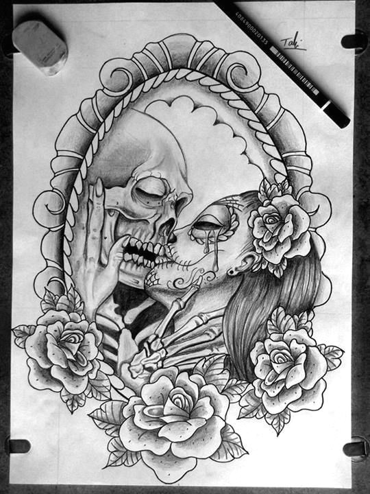 2e1e261cc31ae61e47ea9706898d7ba1 jpg 540a 720 pixels skeleton couple tattoo skeleton tattoos skull tattoos