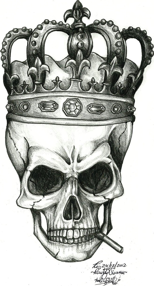 the king skull by renatavianna tattoo ideas skull skull tattoos skull art