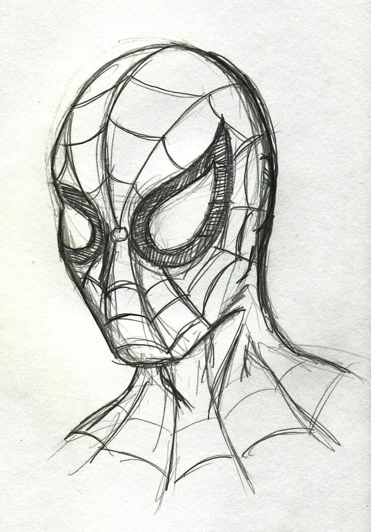 spider man sketch cool simple drawings pencil sketches simple simple disney drawings art