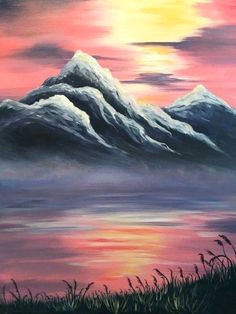 easy landscape painting easy landscape painting ideas sunset paintings mountain paintings pastel paintings