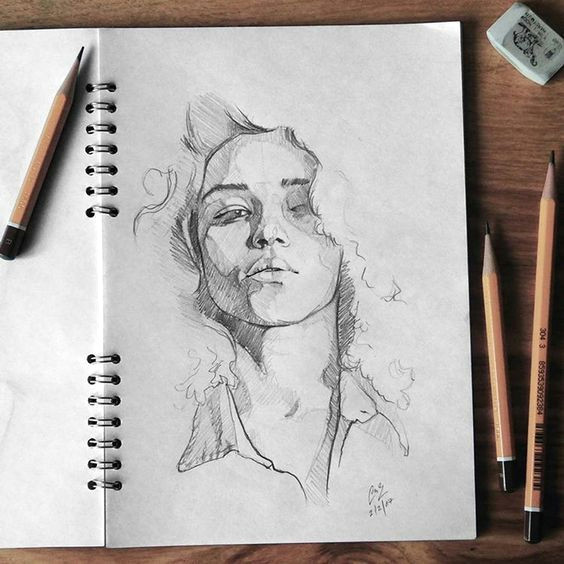 miroslav zgabaj on instagram sketchbook photo reference tashimrod by erikbdanielson face portrait sketch sketchbook paper pencil pencils