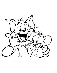 tom and jerry thumbs up tom and jerry drawing tom and jerry cartoon adult coloring book pages
