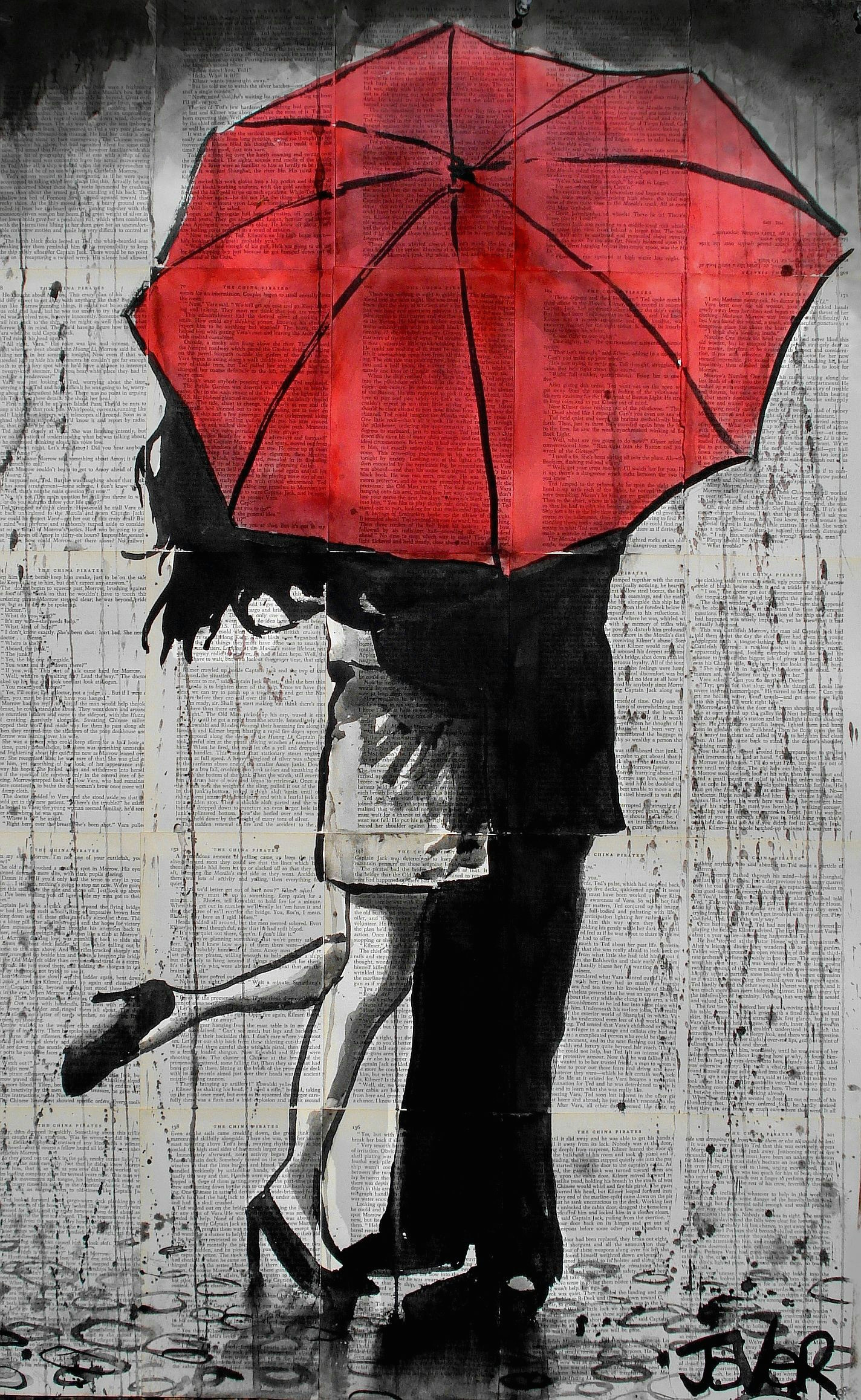 red umbrella3 love drawings couple painting love couple art love couple love canvas