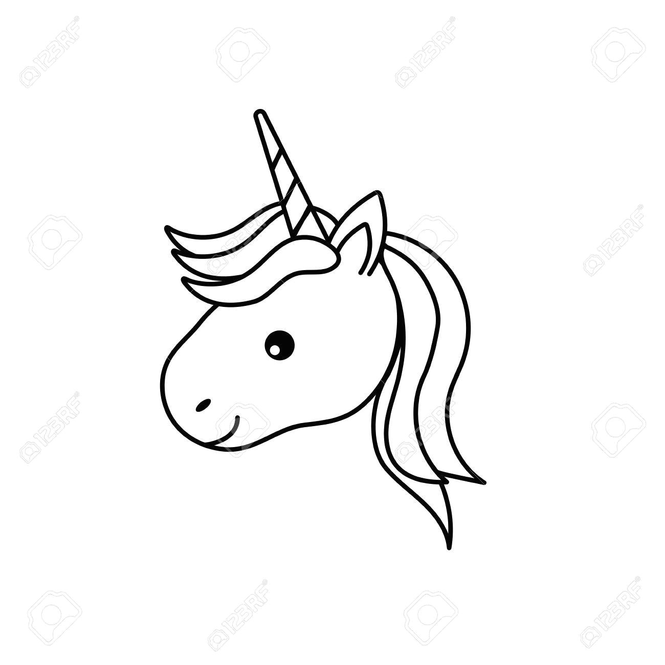 image result for line drawing unicorn
