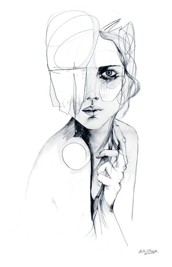 sketch v pencil drawing a2 giclee print from an original by holly sharpe