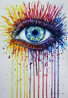 amazing colorful eye drawing great idea for my next canvas crayon project crayon