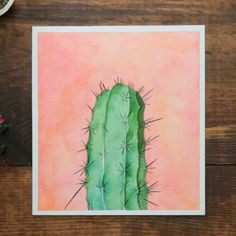 this cactus watercolor is prickly with prettiness see how this watercolor painting comes to be click to find out more drawings