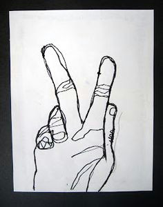 my grade 6 and 7 students have been practicing the difficult task of drawing hands