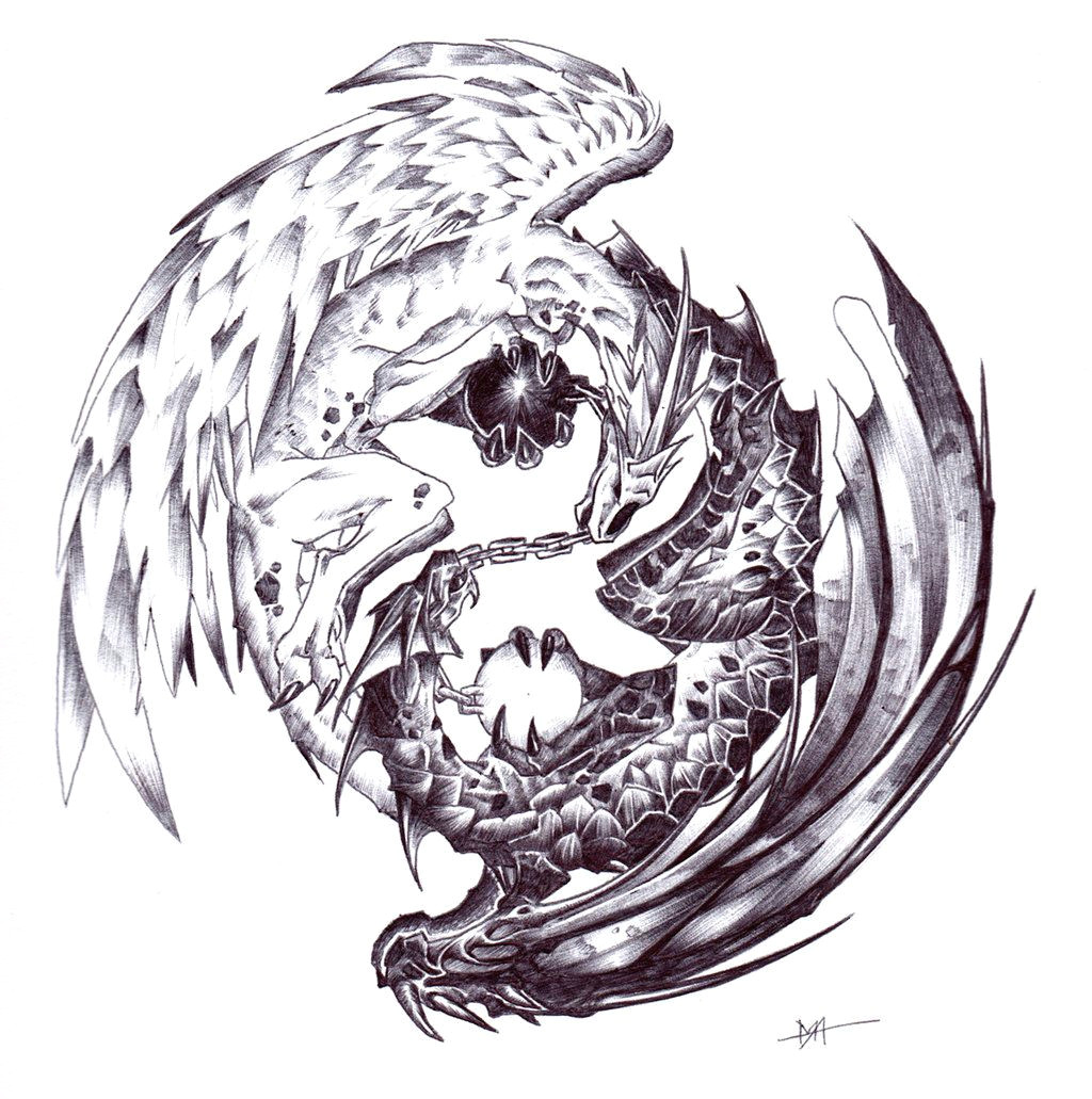 yin yang dragon by moog lee deviantart com on deviantart