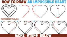 how to draw an impossible heart easy step by step drawing tutorial for beginners