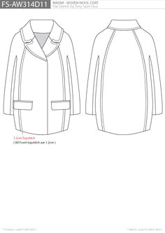 coat flat sketch fashion design template pattern fashion fashion sketchbook fashion sketches