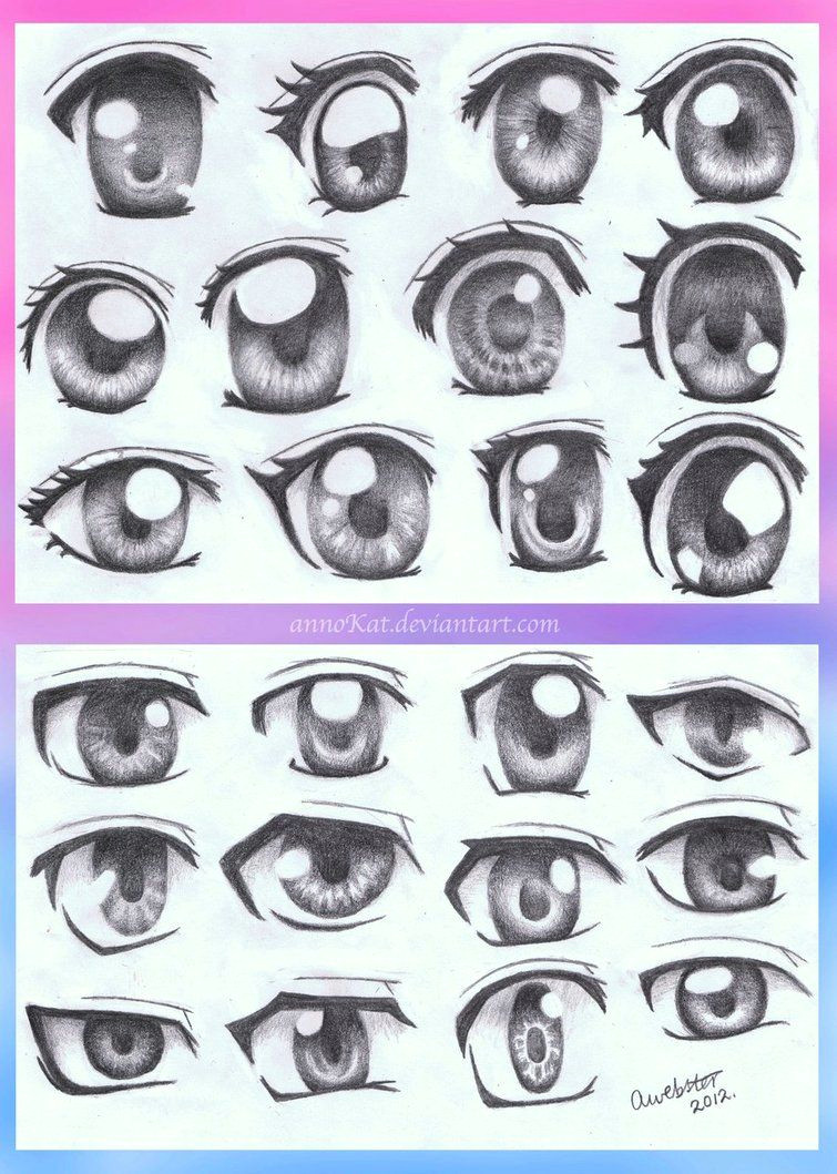 anime eye styles by annokat on deviantart more