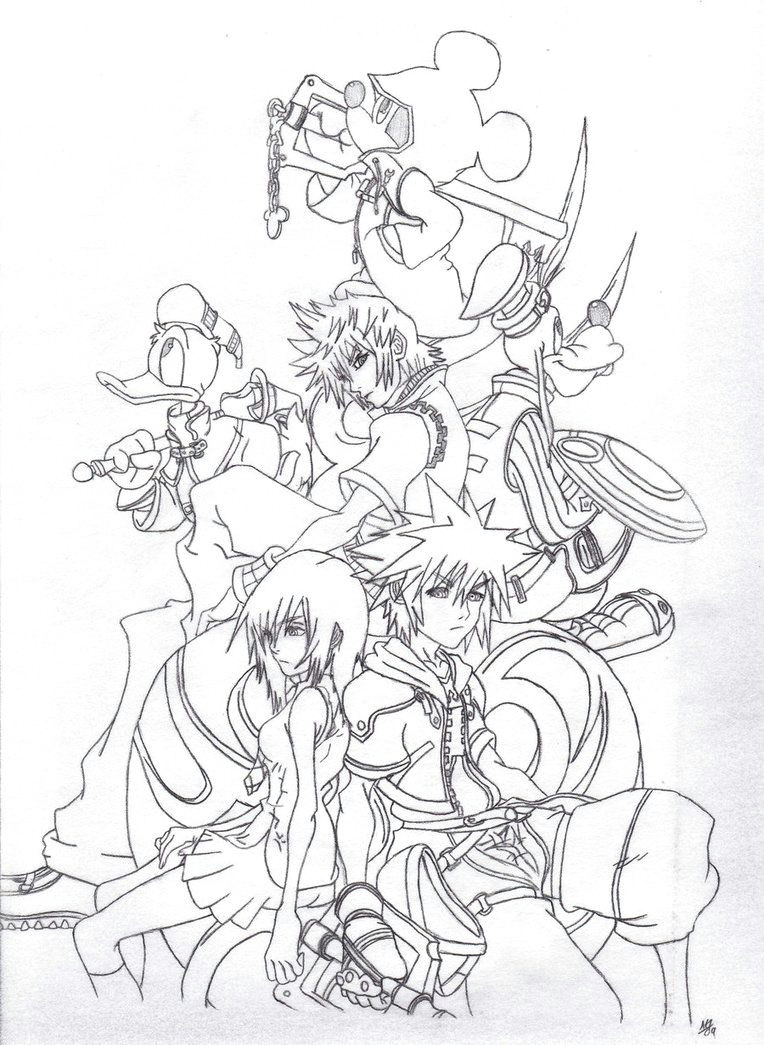 kingdom hearts coloring pages kingdom hearts 2 coloring pages