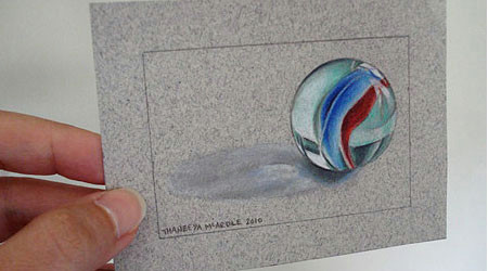 draw a photorealistic marble