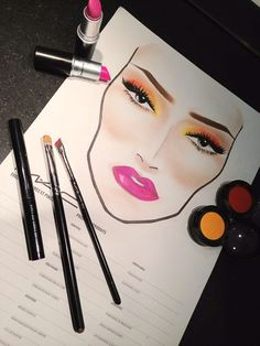 preawktr twoheadedgurl my facechart from the other night summer makeup beauty makeup