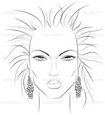 rather careless sketch of a female face which can be a perfect template for makeup techniques buy this illustration on shutterstock find other images