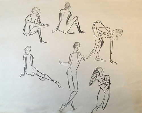 some more 30 seconds poses from life drawing sessions at work