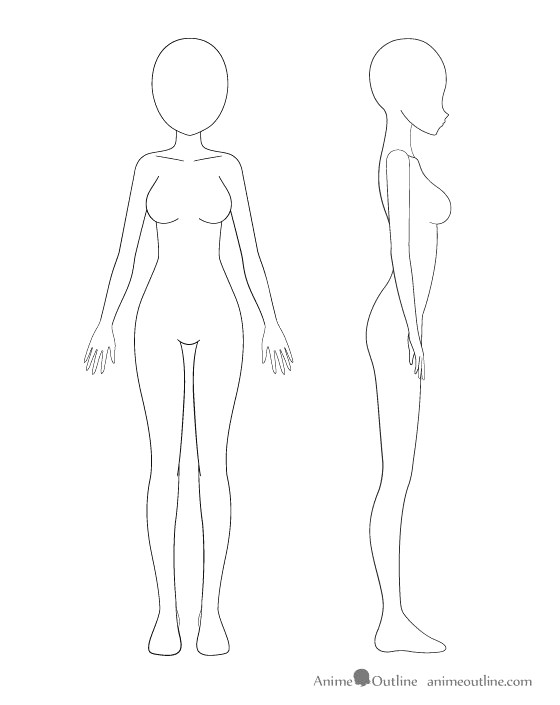 easy to draw manga girl anime body template new media cache ec0 pinimg 736x 0d 24