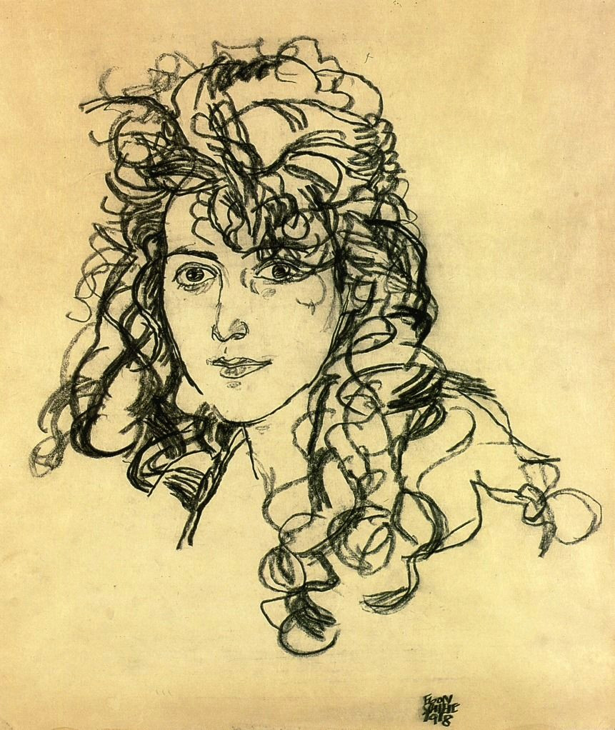 madame sohn 1918 egon schiele size 36x30 cm medium charcoal on paper