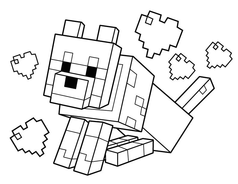 28 collection of minecraft dog coloring pages high quality free minecraft dog drawing