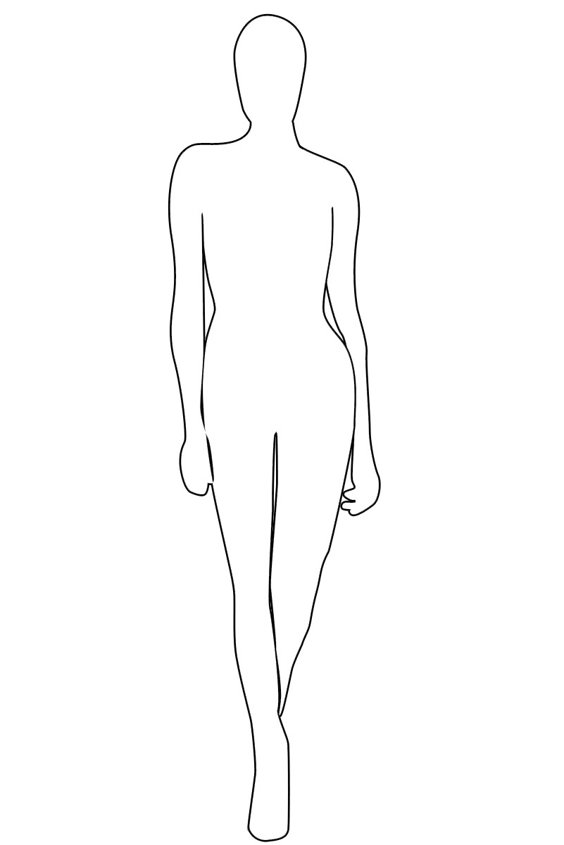 fashion model outline templates