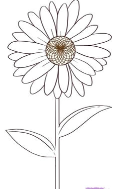 image detail for how to draw a flower step by step for pictures 1