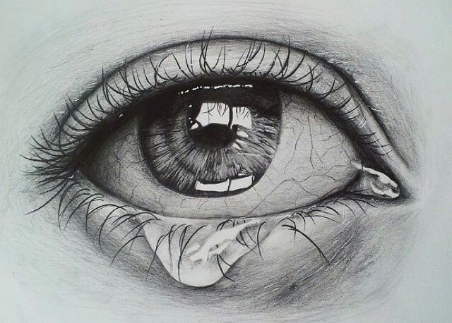 crying eye sketch