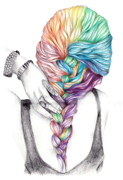 colorful braid drawing draw your heart out 3 pinterest draw art and art drawings