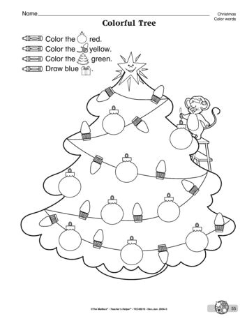 following directions and color word identification are at the core of this christmas worksheet
