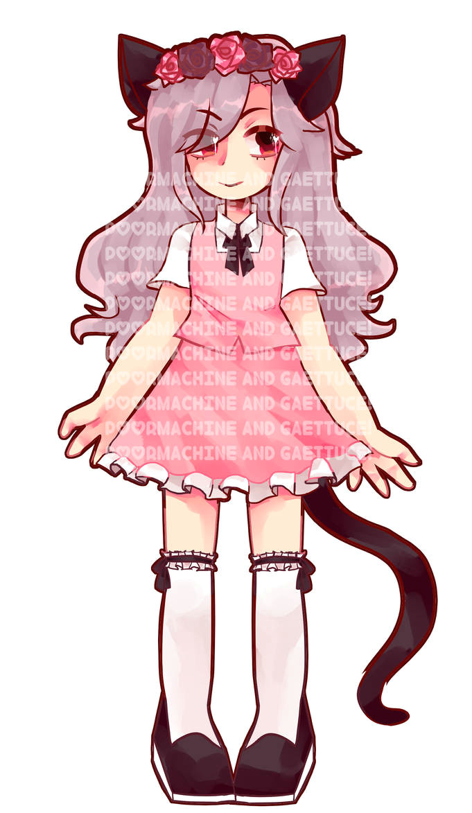 neko girl collab adopt by poor machine