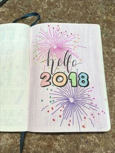 bullet journal cover page january 2018